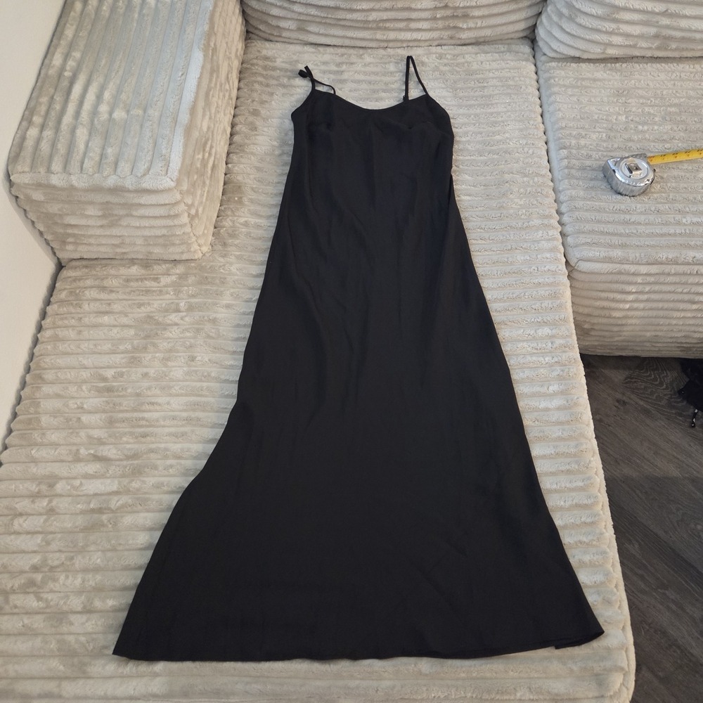 Y2K Betsey Johnson Urban Outfitters S Rosebud Maxi Dress Black Pink With Slip - Picture 2 of 14